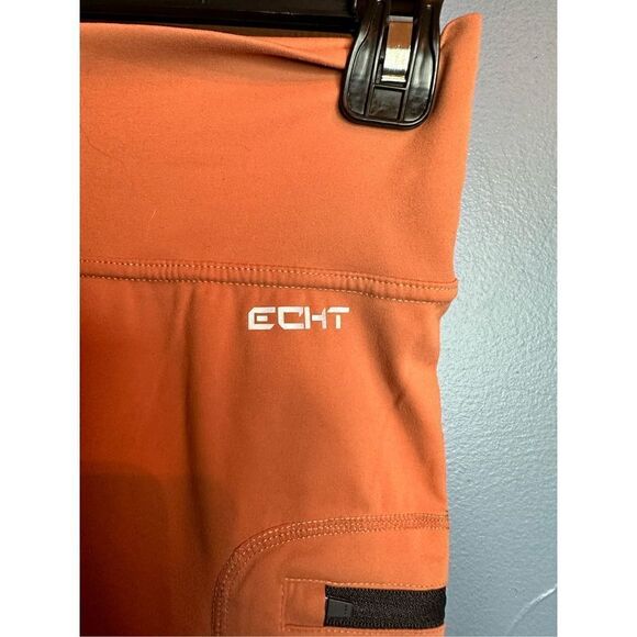 ECHT Women's Peach High Waist Biker Shorts with Side Zip Pockets Size Large - Picture 3 of 6